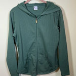 Buffbunny Collection ✨ BuffBunny Women’s Green Perforated Zip Up Hoodie Large Photo 0