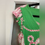 Lilly Pulitzer Lily Pulitzer Silk Cotton Green & Pink Hibiscus Floral Sundress Size XS Photo 2