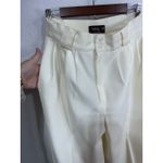 Christy Girl High Waist Pleated Tapered Pants Ivory 80s Vintage USA Women's 12 White Photo 7