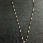 Gold Starfish Pendant Silver Necklace with Chain Photo 1