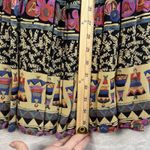 VTG Y2K Sz 4 Carole Little Skirt Cottagecore Abstract Boho Maxi Elastic Waist Black Photo 10