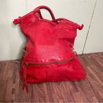 Foley + Corinna Mid City Slouchy‎ Tote Scarlet Red Leather Red Photo 2