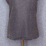 Susan Lawrence Vintage Black Metallic Top Women's Small Sparkle Evening Blouse Photo 2