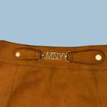 Marc New York  Faux Suede A-Line Skirt Brown Tan Gold Accent - Medium Photo 1