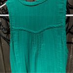 Sundance S Green Cotton Dress Coverup Ruffle neckline Photo 6