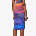 Farai London Arabella Halter Neck Cutout Dress Sunset Dream Womens Size Medium Photo 3