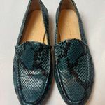 Ann Mashburn  Blue Green Python Loafers Sz. 36 Made in Italy (US 5.5) Photo 0