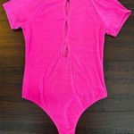 Wild Fable Pink Cut Out Short Sleeve Bodysuit Photo 0