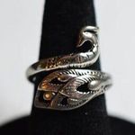 Phoenix Peacock Retro Silver Tone OSFA Fairy Cottagecore Ring Photo 0
