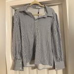 Zeagoo NWT  Navy and White Striped Shirt Photo 0