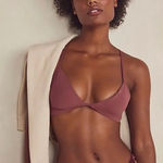 Free People Haiden Halter Mauve Bralette, Medium Photo 0