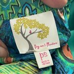 FIG AND FLOWER | Green Peacock Print Tunic Top w/ Tank Sz SP Photo 6