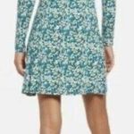 BP NWT Green Floral Knit Long Sleeve V-Neck Sustainable Dress - Size: M Photo 1