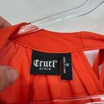 Cruel Denim Popover Top Women Small Orange Polyester Embroidered Cowgirl Western Photo 5