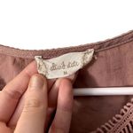 Altar'd State pink long sleeved ruffle blouse classic style boho lightweight Photo 4