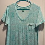 Women's Honeydew Teal/Light Green Floral Pajama Dress Size Small EUC #6655 Photo 2