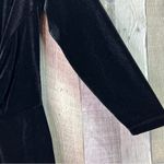DKNY  Small Black Velour/Velvet Crewneck Twisted Front 3/4 Sleeve Cocktai… Photo 3