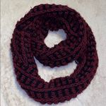 Rampage Infinity Knit Scarf Burgundy / Black Photo 0