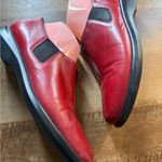 Munro  "Vail" Red Leather Zipper Slip-On Clog Shoes - Women's 10 Photo 2