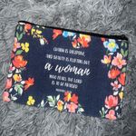 Floral Print Women's Pouch Black Photo 1