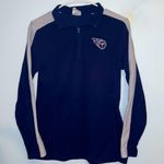 NFL Women’s Titans Navy and pale silver fleece 1/4 zip long sleeve pullover fall Photo 1