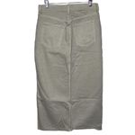 Abercrombie & Fitch  High Rise Tan Khaki Denim Casual Slit Midi Skirt Size 29 8 P Photo 1