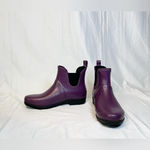 L.L.Bean Womens Purple Slip On Wellie Ankle Rain Boots~11~ Photo 1