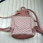 Juicy Couture  Y2K Pink Monogram Backpack with Gold Heart Clasp Photo 1