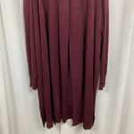 Worthington  Burgundy Red Open Front Longline Cardigan Sz.2X Photo 2