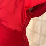 Lulus Lulu’s NWT Celebratory Mood Red Satin Short Sleeve Mini Dress size medium Photo 6