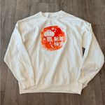 Golden Hour White Sweatshirt with Orange Graphic Size L Photo 3