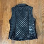 Talbots Quilted Moto Vest Full Zip Insulated Lightweight Black size M petite Photo 1