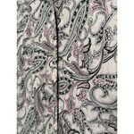 CHAPS Classics Womens Pink Black Paisley Long Sleeves XL Button Up Shirt READ Photo 4