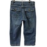 Lee  Just Below the Waist Stretch Denim Cropped Button Cuff Blue Jeans Womens 8 M Photo 4