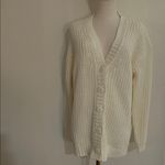 Trina Turk  'Oceana' Textured Rib Knit Cardigan Sweater, Whitewash, Large, NWT Photo 4