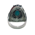 Silver and Light Blue Rhinestone Statement Ring Photo 5