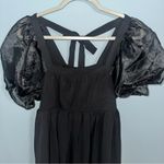 Entro NWT Black Dress With Pockets Puffy Shoulder Small Photo 3