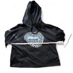 Cropped Leopard Lip Hoodie Black Size L Photo 9