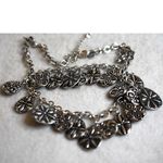 Premier Designs  Reversible Silver Tone Lavender/Pink Teardrop Layered Necklace Photo 3