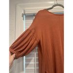 Free People Beach Palm Tunic Boho Linen Mini Dress Ruffle Babydoll Terracotta XS Photo 1