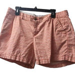 Old Navy Womens Size 12 Fish Print Shorts Orange Back Pocket Photo 0