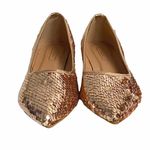 Yoki Sz 6  Urban 378 Rose Gold Sequins Flat Ballet Pointed Shoes Photo 2