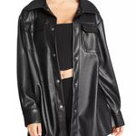 Tahari Leather Shacket Jacket Photo 0