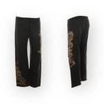 Lucky Brand Vintage Y2K: ✽ Dragon Geisha Embroidery Sweatpants ✽ Black ✽ Large Photo 1