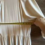 Amanda Uprichard  Womens Pullover Tiered V-Neck Midi A-Line Dress Ivory Size S Photo 10