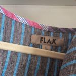Flax  Linen 2PC Stripe Blouse Set Photo 2