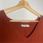 Zenana Outfitters V-neck Short Sleeve T-Shirt Dark Rust (1X) Photo 2