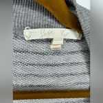 Soft Joie Knit Heathered Gray Striped Cardigan Sweater Size M Photo 2