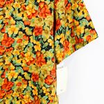 LAUREN LEE Black Orange Vintage 1990's Floral T Photo 2