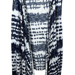 Catherines  Plus Size 34/36 Shrug 5X Navy Blue White Tie Dye Open Waterfall 1794 Photo 0
